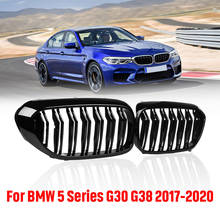 Pair Front Bumper Kidney Grille Grill Diamond Meteor Style For BMW 5 Series G30 G38 5-Series 2017-2020 Racing Grills 2024 - buy cheap