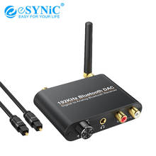 eSYNiC Bluetooth-Compatible DAC With Volume Control 192k Digital Coaxial Toslink To Analog Stereo L/R RCA 3.5mm Audio Converter 2024 - buy cheap