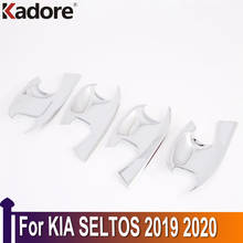 For KIA SELTOS 2019 2020 Chrome Trims Side Door Handle Bowl Cover Trim Car-styling Decoration Exterior Accessories Sticker 2024 - buy cheap