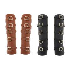 2Pcs Leather Archery Arm Guard Forearm Protector for Traditonal Bow Hunting 2024 - buy cheap