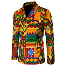 Chaqueta africana de manga larga para hombre, traje ajustado con estampado africano, chaqueta Bazin Riche, Tops WYN190 2024 - compra barato