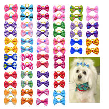 10/20/30pcs Dog Grooming Bows mix 30colours Cat dog Hair Bows Small Pog Grooming Accessories Dog Hair Rubber Bands Pet Supplier 2024 - buy cheap