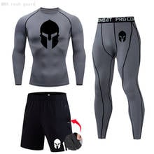 MMA Men's Sports underwear Spartan Compression Tights Long johns Winter Sweatsuit base layer Jogging suit Men Fitness clothing 2024 - buy cheap