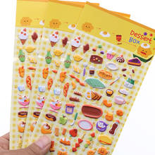 3pc Wholesale! Stationery Stickers Sen Language Snacks Party Stereo Bubble Paste Diary Decoration Creative Mobile Phone Stickers 2024 - buy cheap