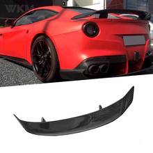 Spoiler de fibra de carbono para para-choque traseiro, para ferrari f12 berlinetta 2014-2019, acessórios automotivos, decoração 2024 - compre barato