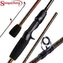 Sougayilang-caña de pescar de fibra de carbono, aparejos de pesca con señuelo dorado de 1,8-2,4 m, 5 secciones 2024 - compra barato