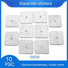 Electrode Pad Patch For Electric Tens Acupuncture Digital Therapy Machine 5*5cm Button Self Adhesive Gel Electrode Sticker 3.5mm 2024 - buy cheap