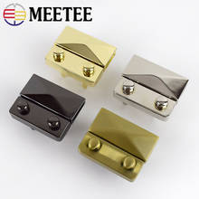 2/4Pcs Meetee 44x35mm Women Bag Metal Locks Buckle Pushed Snap Lock For Bags Purse Making DIY Replacement Clasp Closure BF309 2024 - compre barato