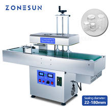 ZONESUN-máquina de sellado de inducción continua, sellador de tapa médica, para botellas de plástico y vidrio, papel de aluminio 2024 - compra barato