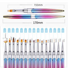 Nail Brush For Manicure Acrylic UV Gel Extension Pen Nail Polish Painting Drawing Brush Liner Pinceau Nail Art 2024 - compre barato