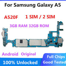 Материнская плата для Samsung Galaxy A5 A520F, оригинальная разблокированная материнская плата для Galaxy A5 A520F, полная логическая плата 2024 - купить недорого
