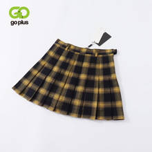 Falda de estilo coreano Y2K para Mujer, de talla grande de cintura alta minifalda, Harajuku, acampanada, a cuadros plisado, Moda 2021 2024 - compra barato