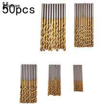 50PCs Titanium Coated Drill Bit Tungsten Carbide Twist Drill Bit Power High Speed Steel Tool Set 1/1.5/2.0/2.5/3mm 2024 - buy cheap