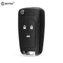 KEYYOU Flip Folding Remote Car Key Shell Case For Chevrolet Cruze Epica Lova Camaro Impala Aveo 2010 2011 2012 2013 HU100 Blade 2024 - buy cheap