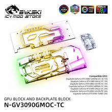 Bykski-Bloque de placa trasera de bloque de agua GPU para Gigabyte Geforce RTX 3080 3090, A-RGB de disipador térmico de tarjetas de vídeo OC N-GV3090GMOC-TC 2024 - compra barato