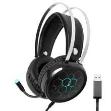 Gaming Headphone 3.5mm USB Wired LED Light Earphone Stereo Surround Gamer Headset with Microphone for PC Computer Laptop PS4 2024 - buy cheap