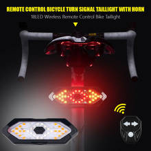 Remote Control Bike Taillight USB Rechargeable Bicycle Tail Rear Light Turn Signal Braking Warning Wireless LED Cycling Lantern 2024 - buy cheap