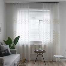 Embroidered Screens Nordic Minimalist Modern Style White Screens Living Room Bedroom Curtains 2024 - buy cheap