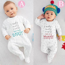 New Baby Girl Boy Warm Footed Romper Spring Autumn Cotton Newborn Infant Baby Letter Print One Piece Jumpsuit Pajamas Clothes 2024 - buy cheap