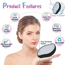 Crystal Hair Eraser Magic Painless Hair Remover Fast Easy Crystal Hair Removal for Men and Women Soft Smooth Silky Skin Black 2024 - compre barato