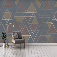 Nostalgic Abstract 3D Geometric Lines Wall Papers Home Decor Modern Light Luxury Living Room Bedroom Decor Mural Wallpapers 3D 2024 - buy cheap
