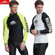 Sbart Men Scuba Snorkeling T Shirts UPF 50+ Wetsuits Diving Suits Tops Long Sleeves Surfing Rash Guards Male Bathing Suits 2024 - buy cheap