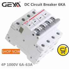 GEYA MCB DC 1000V MCB Mini Circuit Breaker DC 6A 10A 16A 20A 25A 32A 40A 50A 63A 4 Poles IEC60947 2024 - buy cheap