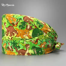 Cotton Breathable Multicolor Printing Hospital Surgical Hat Male and Female Beautician Scrub Cap Pet Clinic Doctor Working Hats 2024 - buy cheap