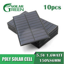 10PCS5.5V 291mA DIY Battery Power Charge 1.6W 1.5W Solar Panel Standard Epoxy Polycrystalline Silicon Module Mini  toy 2024 - buy cheap