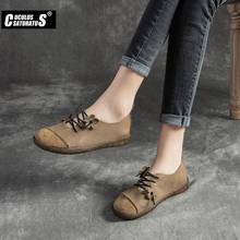 Cuculus 100% genuíno couro artesanal sapatos femininos retro sapatos casuais das sapatilhas das mulheres casuais moda mocassins feminino apartamentos 2024 - compre barato