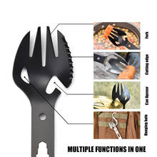 Camping Multifunctional Stainless Steel EDC Spork Fork Spoon Bottle Can Opener Blade Wrench for Outdoor Picnic Survival Outdoor 2024 - buy cheap