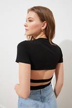 Trendyol Lacing Detailed Knitted Blouse blouse TWOSS21BZ1965