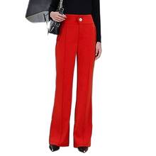 S To 5XL Spring Autumn New Red Pendant Wide Leg Pants Women's Large Size High Waist Casual Pants Dance Straight-Leg Tall Lady 2024 - buy cheap