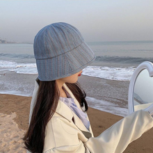 Sombrero con forma de cubo para mujer, gorra de pescador con textura de Panama Bob, estampado de cebra y rayas, estilo Hip Hop, Gorros de pesca INS Harajuku 2024 - compra barato