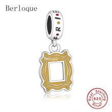 Berloque Yellow Enamel Square Shape Dangle Charms Fit Silver Bracelet Necklace Women Men 925 Sterling Silver DIY Bracelet Beads 2024 - buy cheap