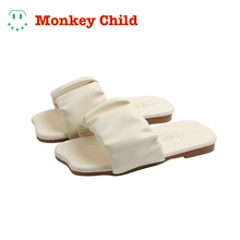 Classic Sandals Slippers Fashion Princess Soft Girls Slides Ruffles Pleated 2022 Summer Sandals for Kids Beach Bathroom Swim 2024 - buy cheap