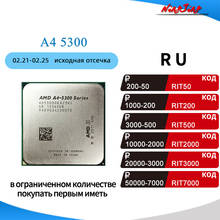 AMD A4-Series A4 5300 A4 5300K A4 5300B 3,4 ГГц двухъядерный процессор AD530BOKA23HJ / AD5300OKA23HJ разъем FM2 2022 - купить недорого