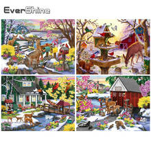 Evershine 5D DIY Diamond Embroidery Deer Rhinestone Art Diamond Painting Winter Animal Craft Kit Home Decorations 2024 - buy cheap