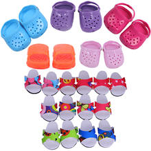 7Cm Doll Shoes Sandals Beach Shoes For 18 Inch  American&43Cm Baby New Born Doll Child Birthday Gift For Our generation 2024 - buy cheap