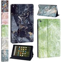 Tablet Case for Fire 7/HD 8/HD 10 (5th/7th 9th/Gen) Marble Pattern Leather Folding Stand Shell Cover + Stylus 2024 - buy cheap