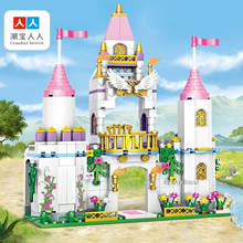 Meninas bloco de construção brinquedo amigos princesa castelo casa modelo conjunto com figuras montagem educacional diy presente aniversário para meninas 2024 - compre barato