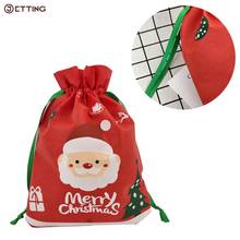 Merry Christmas Decorations for New Year 2021 Santa Claus Drawstring Christmas Gift Candy Bag Xmas Holder Bag Drawstring Bag 2024 - buy cheap