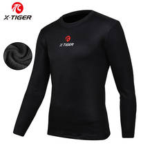 X-TIGER Winter Cycling Base Layer Long Sleeve Warm Bike Underwear Fleece Sports Bike Shirt Keep Warm Racing Bicycle Shirt 2024 - buy cheap