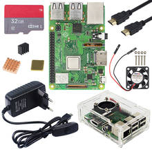 Raspberry Pi 3 Model B Plus Kit WiFi&Bluetooth Board + 3A Power Adapter + Acrylic Case + Cooler + Cable for Raspberry Pi 3 B+ 2024 - buy cheap