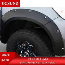 Wheel Arches 6 Inch Fender Flares With Nut Matte Black Mudguards For Toyota Hilux Vigo 2012 2013 2014 Double Cabin 2024 - buy cheap