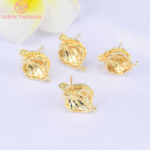 6PCS 17MM 24K Gold Color Plated Conch shell Stud Earrings High Quality DIY Jewelry Making Findings Accessories 2024 - buy cheap