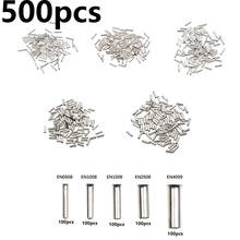 500Pcs Copper Crimp Terminals 12-22AWG Insulated Copper Tube-shaped Bare Terminals Set Cord Pin End Wire Connector EN0508 EN1008 2024 - buy cheap
