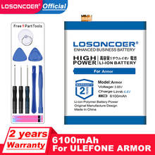 LOSONCOER 6100mAh Armor Battery for Ulefone Armor Battery 5.0inch Helio P25 +Free Tools 2024 - buy cheap
