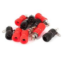 10Pcs Red Black 4mm Banana Socket Nickel Plated Binding Post Nut Banana Plug Jack Connector 2024 - buy cheap