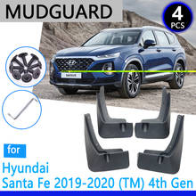 Mudguards apto para hyundai santa fe 2019 2020 tm acessórios do carro mudflap fender peças de reposição automóvel 2024 - compre barato